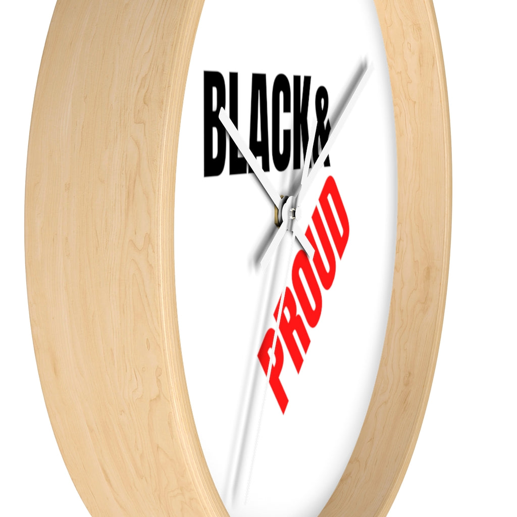 Black and Proud Wall clock