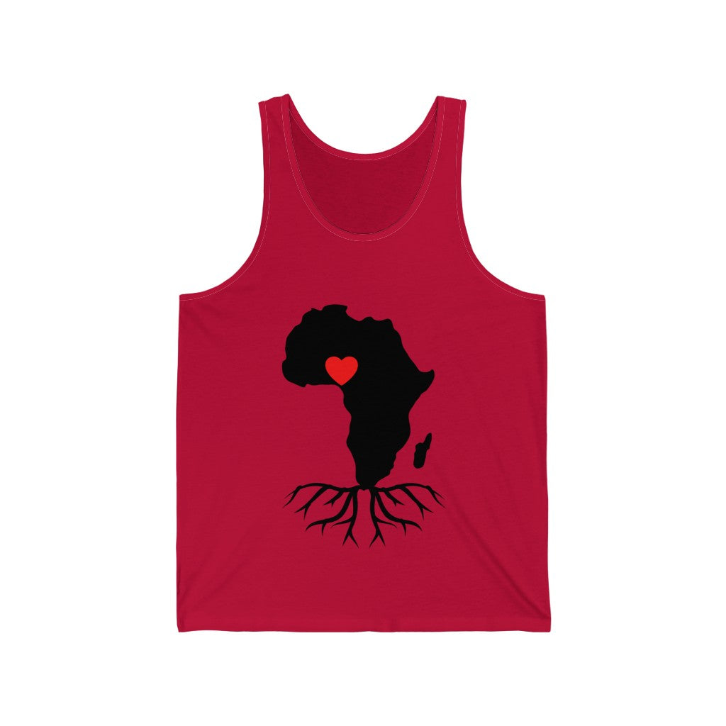 African Map Naija Love Unisex Jersey Tank