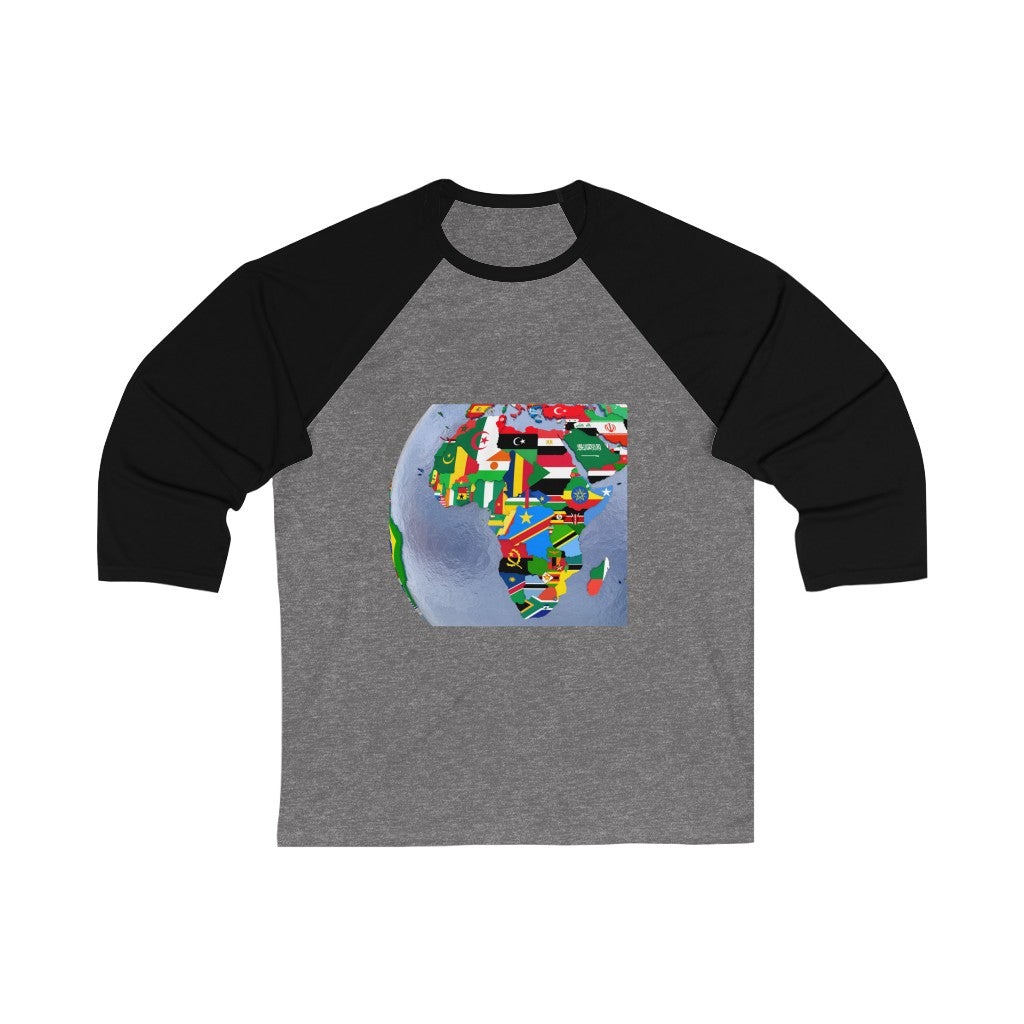 Africa to the World Unisex 3/4 Sleeve Baseball Tee