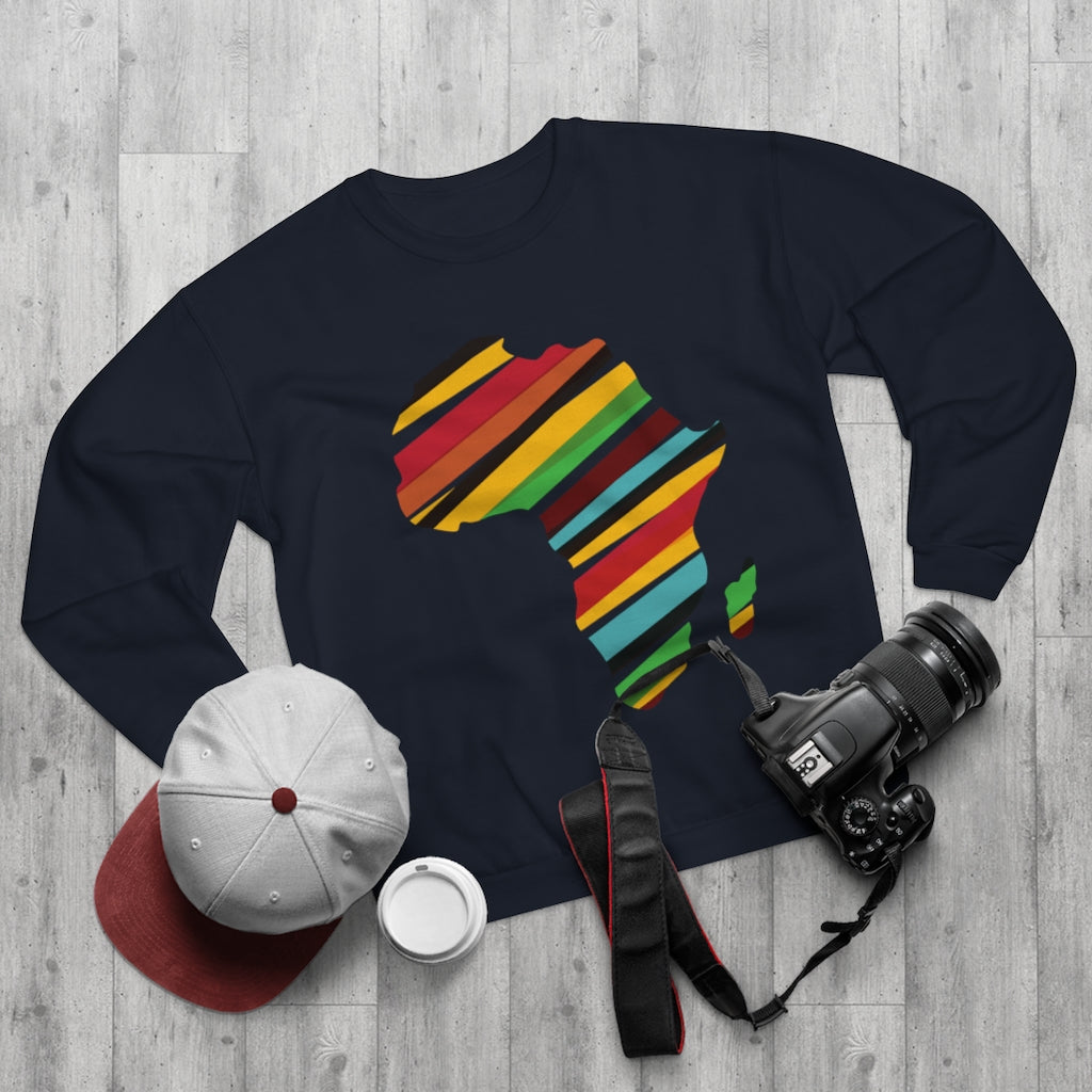 African Map Unisex Crew Neck Sweatshirt