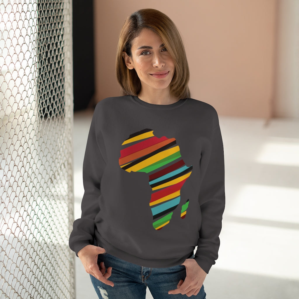 African Map Unisex Crew Neck Sweatshirt