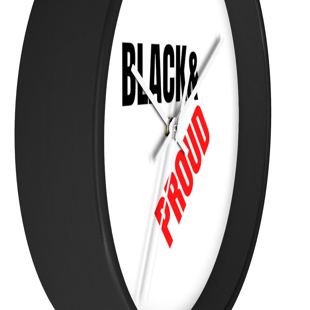 Black and Proud Wall clock