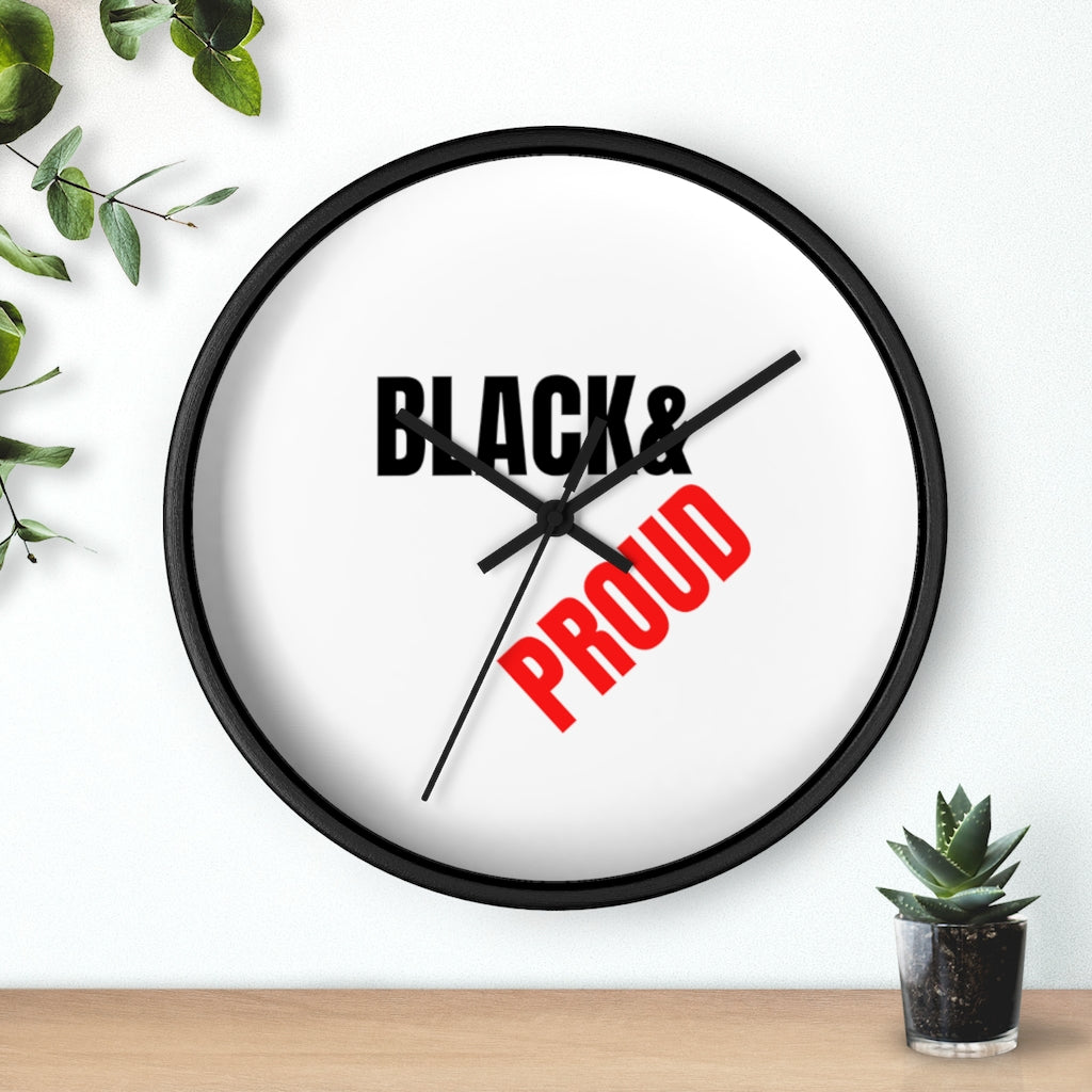 Black and Proud Wall clock