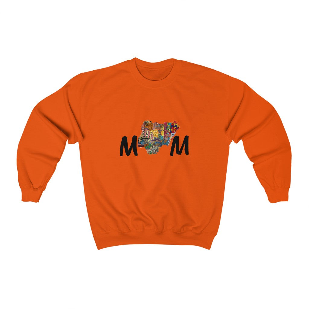 Nigerian Mom black print Unisex Heavy Blend™ Crewneck Sweatshirt