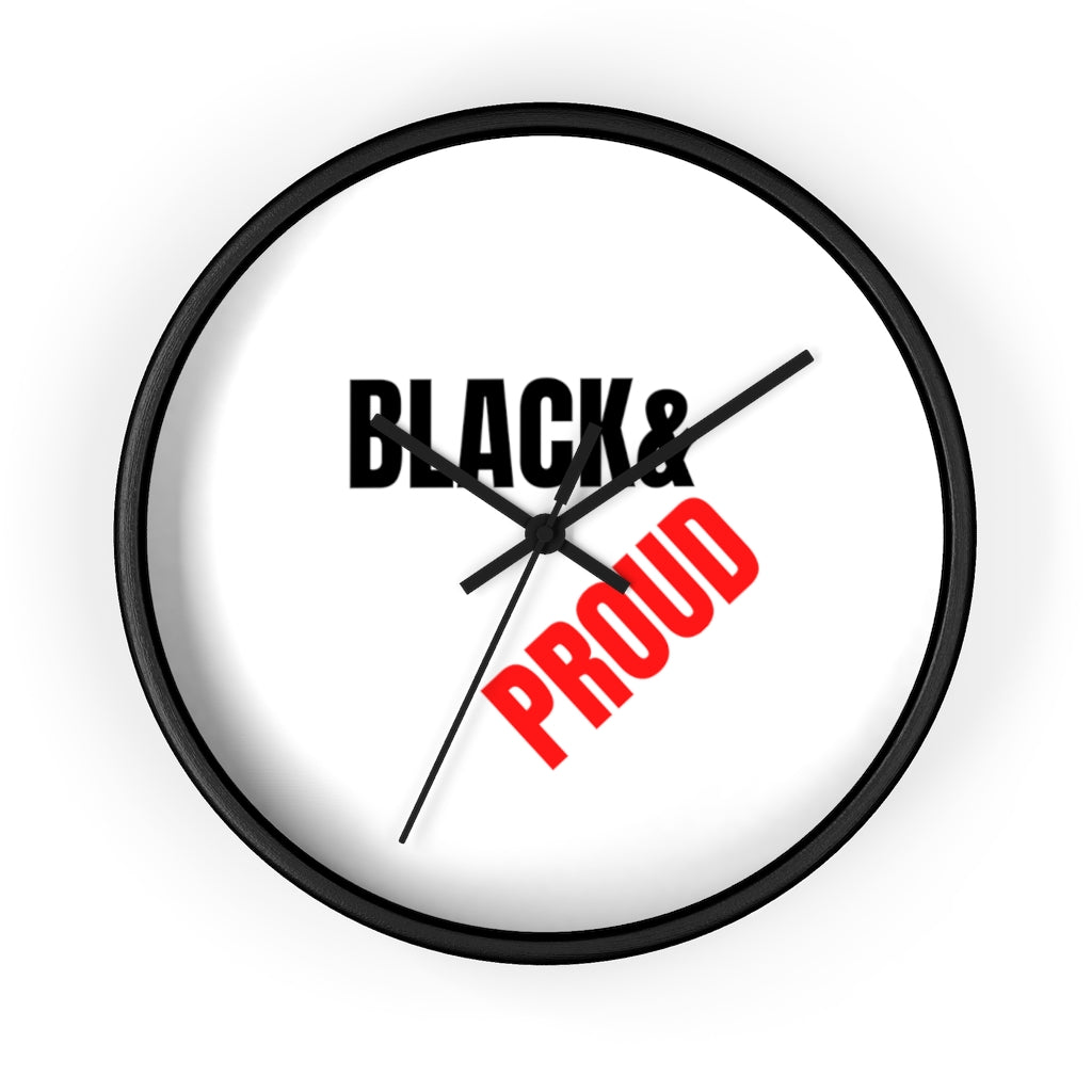 Black and Proud Wall clock