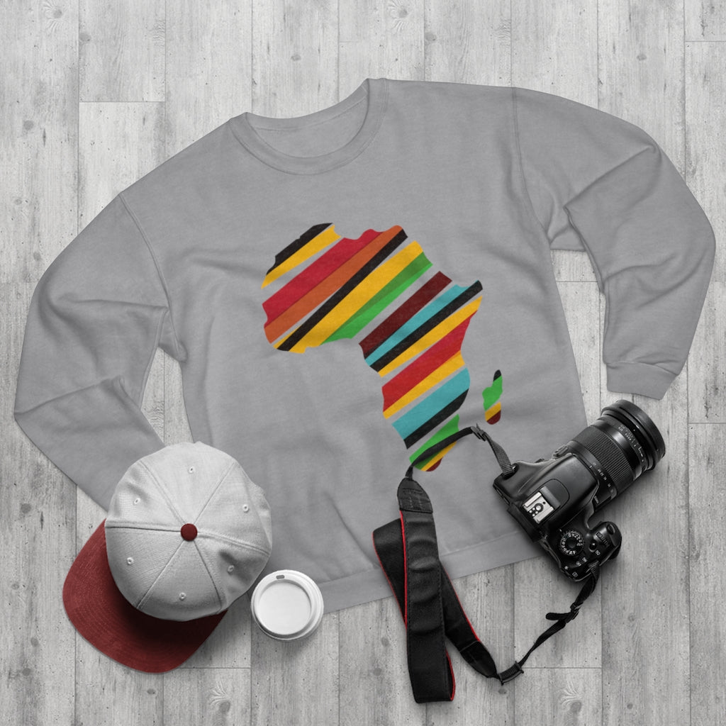 African Map Unisex Crew Neck Sweatshirt