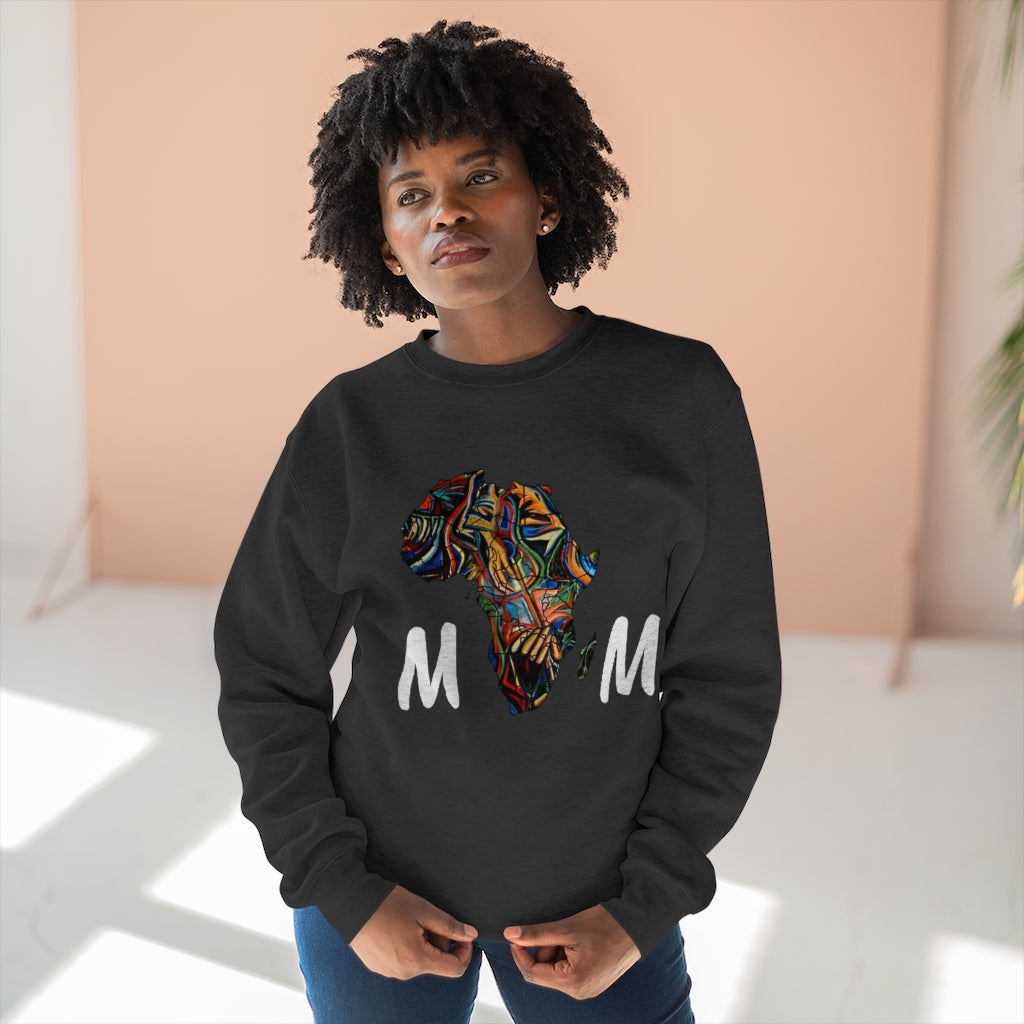 African mom Unisex Premium Crewneck Sweatshirt