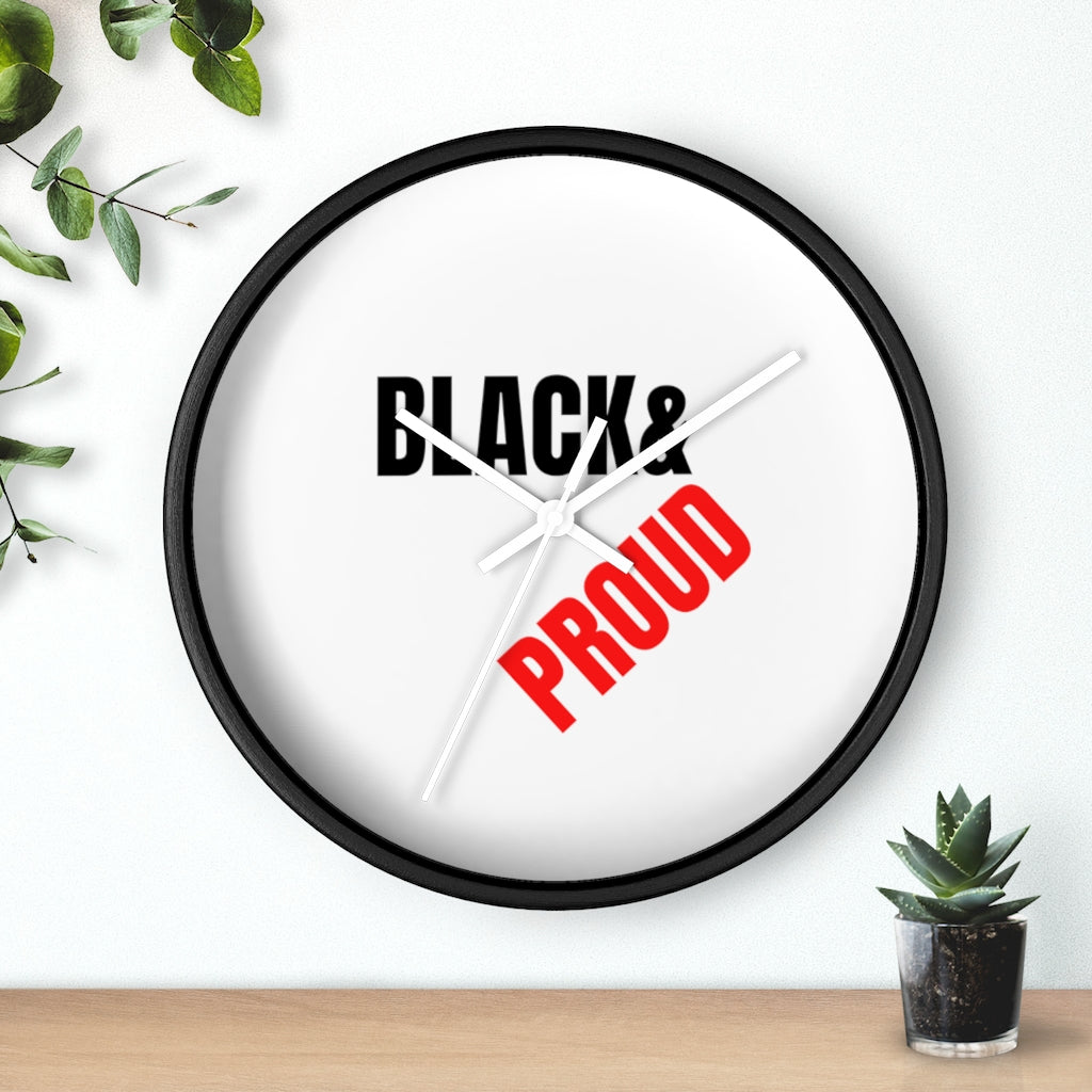 Black and Proud Wall clock