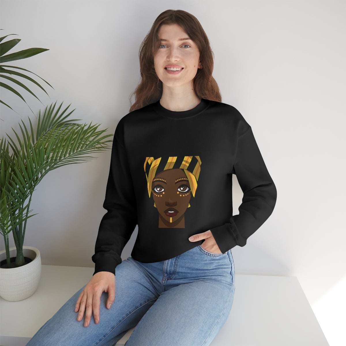 Beautiful African Woman -Unisex Heavy Blend™ Crewneck Sweatshirt